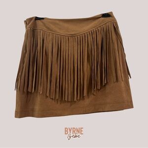 Jack Suede Fringe Skirt